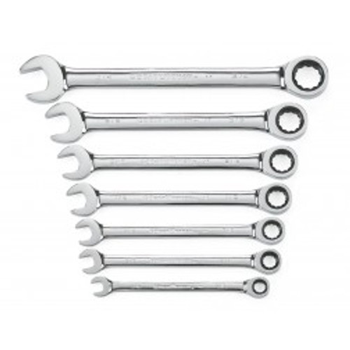 GEARWRENCH 7 Pc. 72-Tooth 12 Point Ratcheting Combination SAE Wrench Set 9317