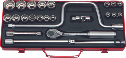 Koken 4248M | 1/2 Sq. Dr. Socket set  10-32mm 12 point   24 pieces