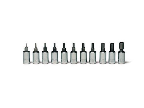 Wright Tool 11 Piece 1/4 in Drive Hex Bit Socket Set with Standard Bit, 1/16 - 5/16 in