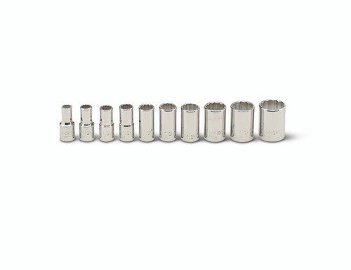 SK Tools - Set Socket 1/4dr Standard 12pt Fractional 10pc - 4946