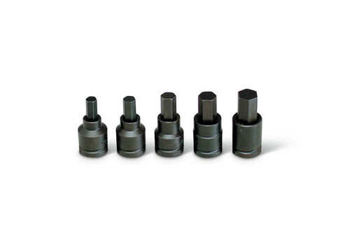 Wright Tool 5 Piece 3/4 in Drive 6-Point Standard SAE Hex Bit Impact Socket Set, 9/16 - 1 in