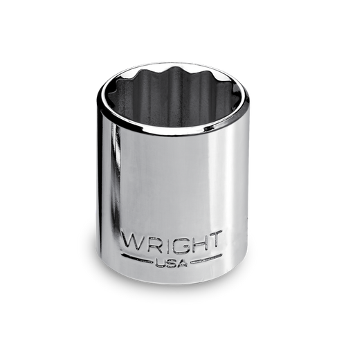 Wright Tool 3/8 in Drive 12-Point Standard SAE Polished Hand Socket, 1 in