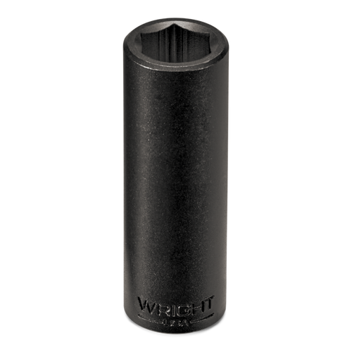 Wright Tool 3/8 in Drive 6-Point Deep SAE Black Oxide Impact Socket, 7/16 in