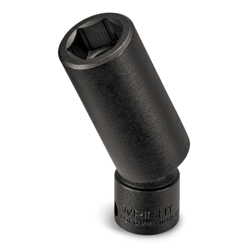 Wright Tool 3/8 in Drive 6-Point Deep SAE Black Oxide Universal Power Socket, 3/8 in