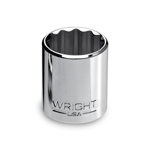 Wright Tool 1/2 in Drive 12-Point Standard SAE Polished Hand Socket, 15/16 in