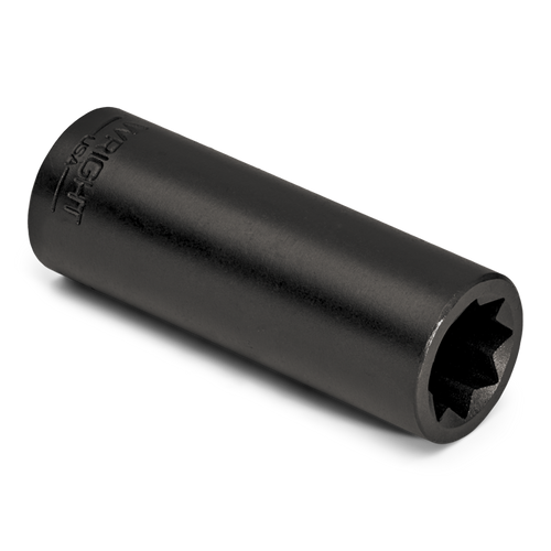 Wright Tool 1/2 in Drive 8-Point Double Square Deep SAE Black Oxide Impact Socket, 15/16 in