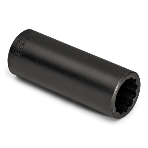 Wright Tool 1/2 in Drive 12-Point Deep SAE Black Oxide Impact Socket, 9/16 in