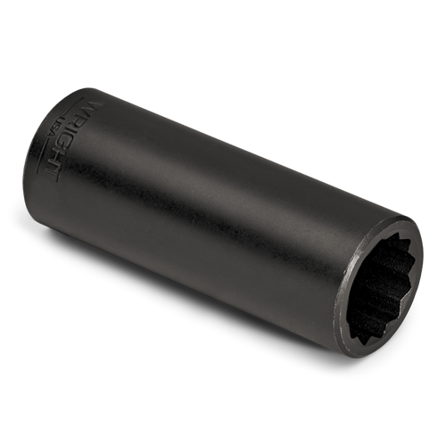 Wright Tool 1/2 in Drive 12-Point Deep SAE Black Oxide Impact Socket, 13/16 in