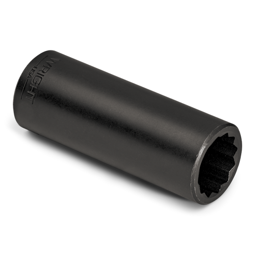 Wright Tool 3/4 in Drive 12-Point Deep SAE Black Oxide Impact Socket, 1 in