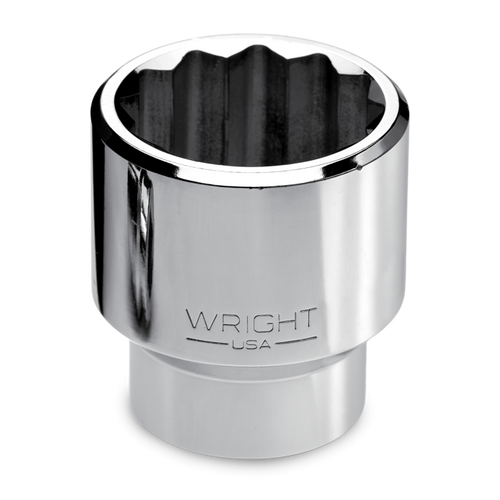 Wright Tool 1 in Drive 12-Point Standard SAE Polished Hand Socket, 1-1/8 in