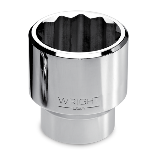 Wright Tool 1 in Drive 12-Point Standard SAE Polished Hand Socket, 1-1/4 in