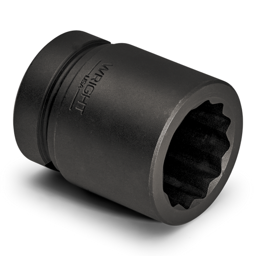 Wright Tool 1 in Drive 12-Point Standard SAE Black Oxide Impact Socket, 1 in