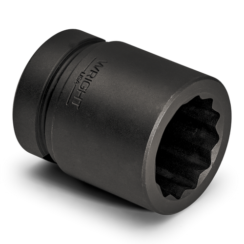 Wright Tool 1 in Drive 12-Point Standard SAE Black Oxide Impact Socket, 1-3/8 in