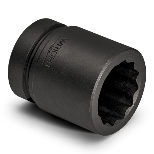 Wright Tool 1 in Drive 12-Point Standard SAE Black Oxide Impact Socket, 2-1/4 in