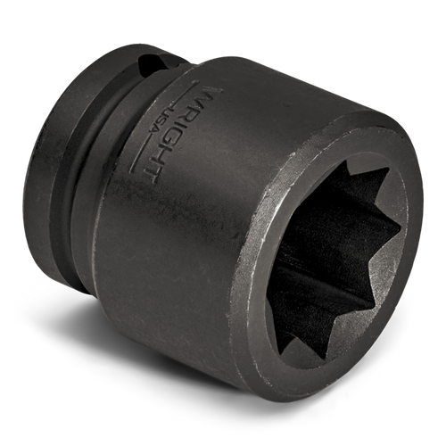 Wright Tool 1 in Drive 8-Point Standard SAE Black Oxide Double Square Railroad Impact Socket, 1 in