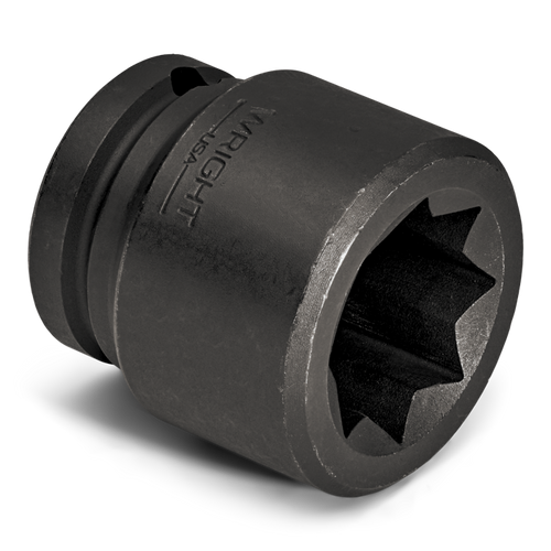 Wright Tool 1 in Drive 8-Point Standard SAE Black Oxide Double Square Railroad Impact Socket, 1-3/8 in