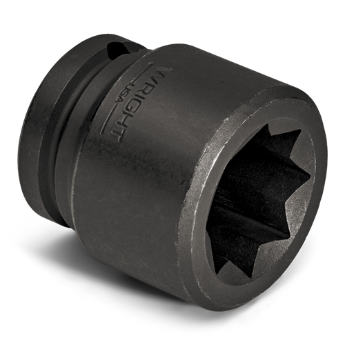 Wright Tool 1 in Drive 8-Point Standard SAE Black Oxide Double Square Railroad Impact Socket, 2-3/16 in