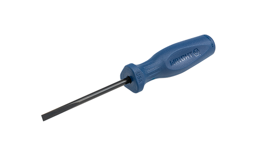 Wright Tool Large Ergonomic Handle Round Shank Slotted Screwdriver, Blade Length 10 in, Length 15-1/2 in