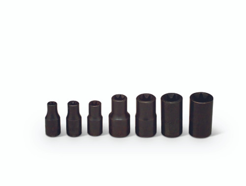 Wright Tool Set of 7 1/4 in and 3/8 in Drive Standard Torx Socket, E6 to E16