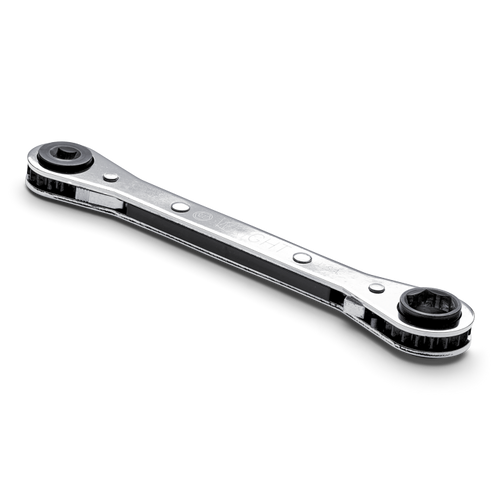 Wright Tool Air Conditioning and Refrigeration Reverse Ratcheting Box End Wrench, 1/4 in - 3/16 in x 3/8 in - 5/16 in Square