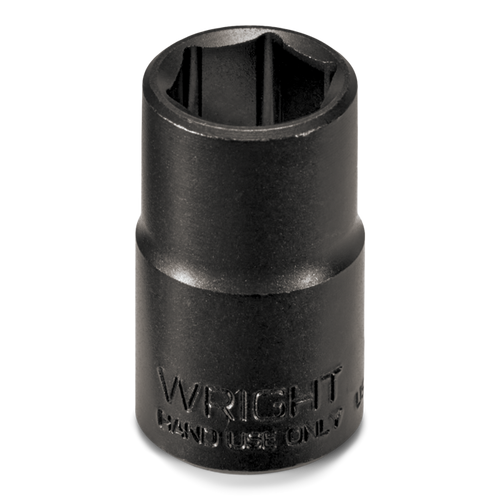 Wright Tool 3/8 in Drive 6-Point Standard SAE Black Industrial Hand Socket, 1/4 in