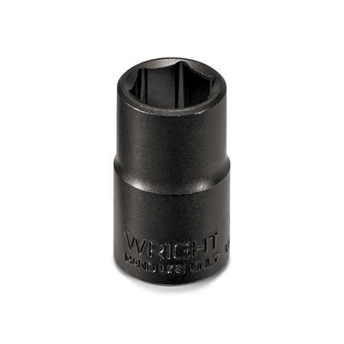 Wright Tool 3/8 in Drive 12-Point Standard SAE Black Industrial Hand Socket, 1/4 in