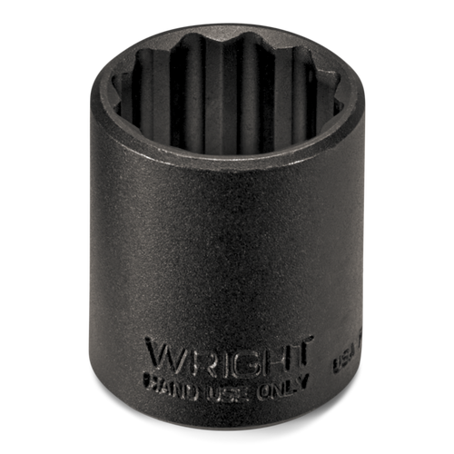 Wright Tool 3/8 in Drive 12-Point Standard SAE Black Industrial Hand Socket, 5/16 in