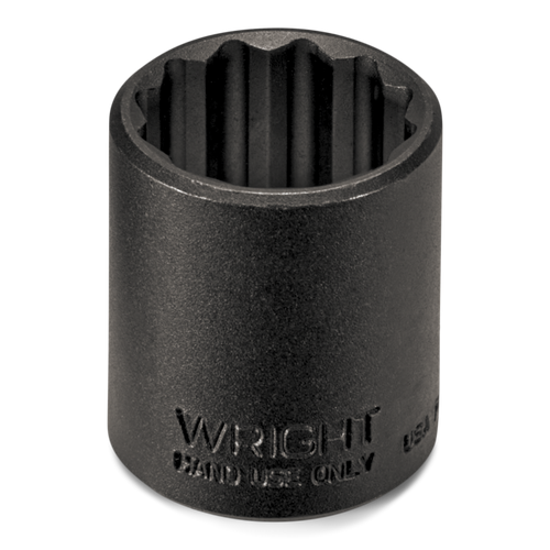 Wright Tool 1/2 in Drive 12-Point Standard SAE Black Industrial Hand Socket, 9/16 in