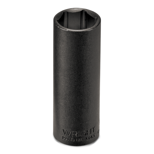 Wright Tool 1/2 in Drive 6-Point Deep SAE Black Industrial Hand Socket, 1-1/4 in