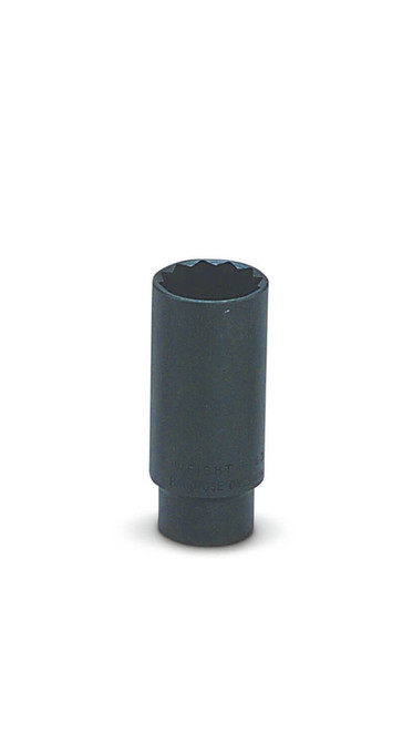 Wright Tool 1/2 in Drive 12-Point Deep SAE Black Industrial Hand Socket, 1-1/8 in