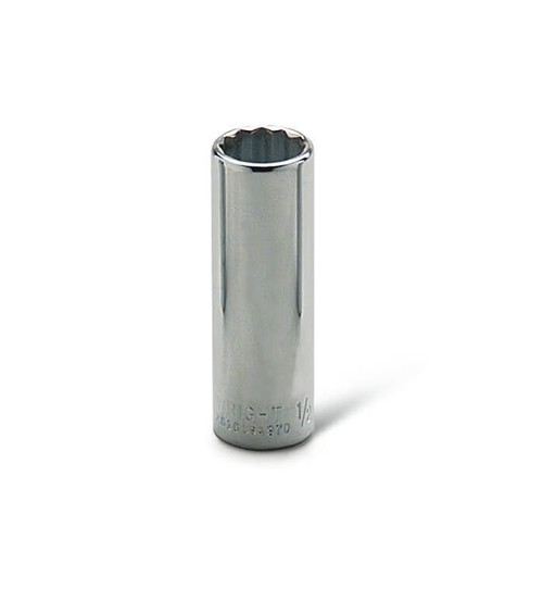 Wright Tool 3/8 in Drive 12-Point Deep Metric Polished Hand Socket, 13mm