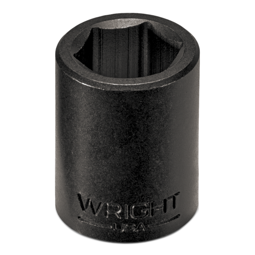 Wright Tool 3/8 in Drive 6-Point Standard Metric Black Oxide Impact Socket, 17mm