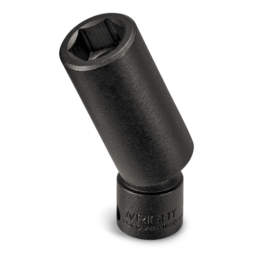 Wright Tool 3/8 in Drive 6-Point Deep Metric Black Oxide Universal Power Socket, 10mm