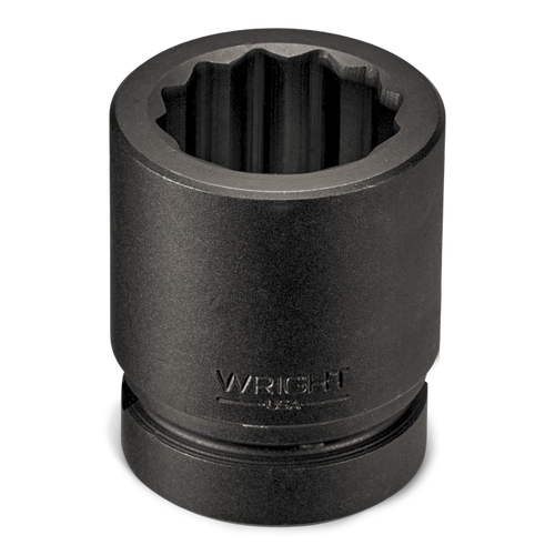 Wright Tool 3/4 in Drive 12-Point Standard Metric Black Oxide Impact Socket, 24mm