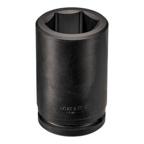 Wright Tool 1-1/2 in Drive 6-Point Deep Metric Black Oxide Impact Socket, 100mm