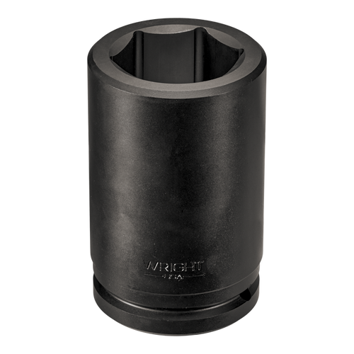 Wright Tool 1-1/2 in Drive 6-Point Deep Metric Black Oxide Impact Socket, 120mm