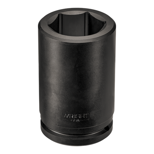 Wright Tool 1-1/2 in Drive 6-Point Deep Metric Black Oxide Impact Socket, 55mm