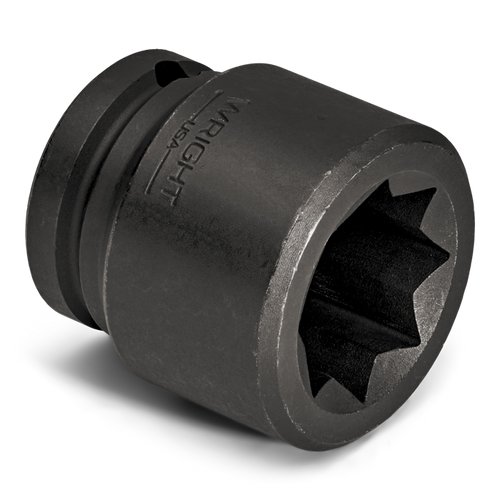 Wright Tool 1 in Drive 8-Point Standard SAE Black Oxide Double Square Railroad Impact Socket, 1-7/16 in