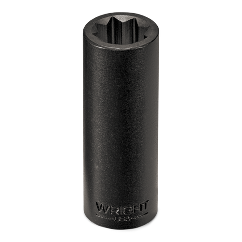 Wright Tool 1 in Drive 8-Point Double Square Deep SAE Black Oxide (Railroad) Impact Socket, 3/4 in