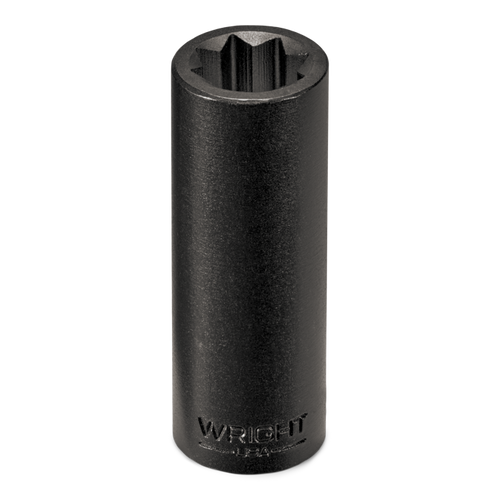 Wright Tool 1 in Drive 8-Point Double Square Deep SAE Black Oxide (Railroad) Impact Socket, 1-1/8 in
