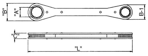 Wright Tool 12-Point SAE Ratcheting Box Wrench, 9/16 x 5/8 in