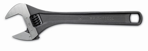 Wright Tool Black Industrial Adjustable Wrench, Maximum Capacity 15/16 in, 6 in