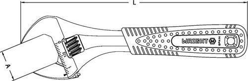 Wright Tool 9AB06 Adjustable Wrench, Max. Capacity 15/16, Black  Industrial, 6 OAL, 9AB Series