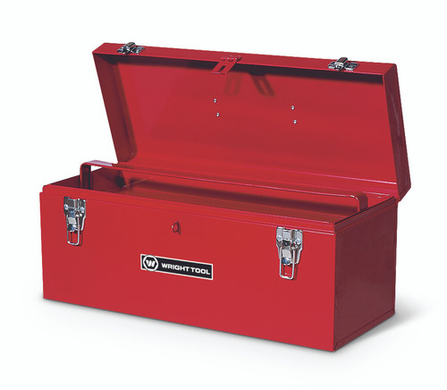 Wright Tool Red Heavy-Duty Mechanic's Box with Tray, 24-Gauge, 21 in W x 9 in H x 8-3/4 in D