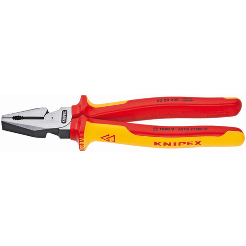 Knipex 02 08 225 SBA KN | High Leverage Combination Pliers, 1000V Insulated