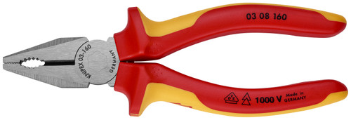 Knipex 03 08 160 SBA KN | Combination Pliers, 1000V Insulated