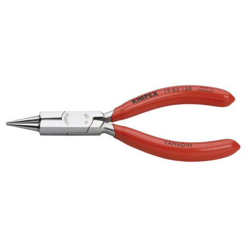 Knipex 19 03 130 KN | Round Nose Pliers, Chrome, Jeweler's Pliers