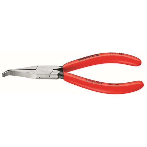 Knipex 32 31 135 KN | Long Nose Relay Adjusting Pliers, Flat Tips, 40 degree Angled