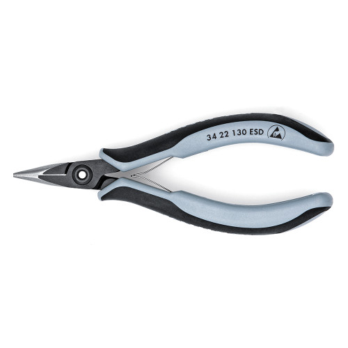 Knipex 34 22 130 ESD KN | Precision Electronics Pliers, Half Round Tips, ESD