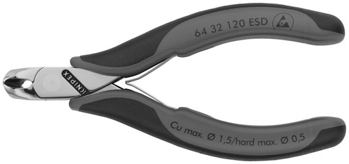 Knipex 64 32 120 ESD KN | Electronics End Cutting Nippers, ESD